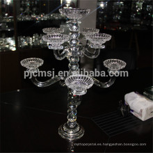 Candelabro de cristal con cristales colgantes para bodas